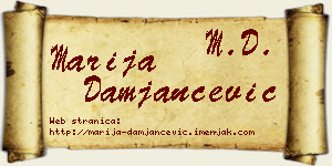 Marija Damjančević vizit kartica
